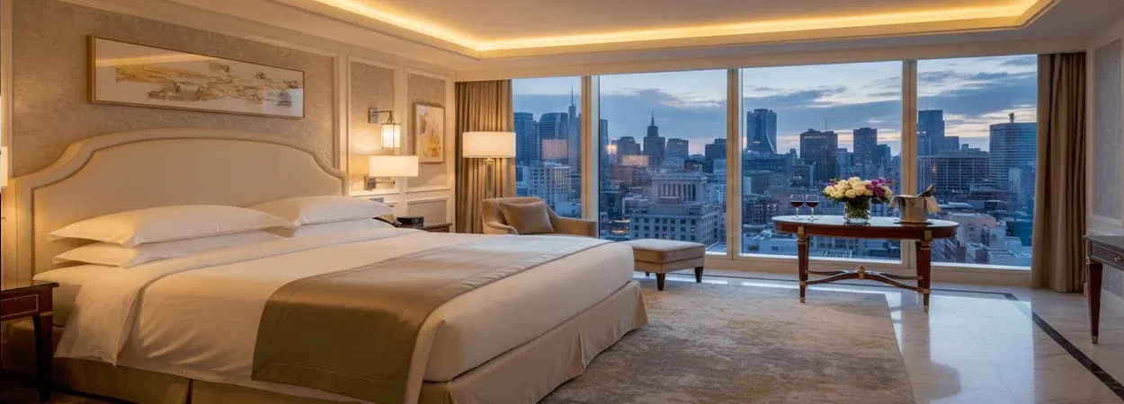 Luxurious Hotel Suite Bedroom In Itc Royal Bengal Hotel Kolkata